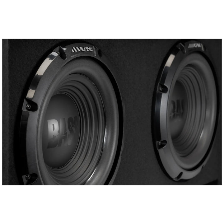 Alpine W-DB12V: 12" Dual Vented Pre-Loaded Wedge Subwoofer Enclosure