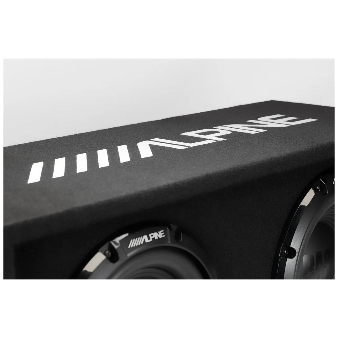 Alpine W-DB12V: 12" Dual Vented Pre-Loaded Wedge Subwoofer Enclosure