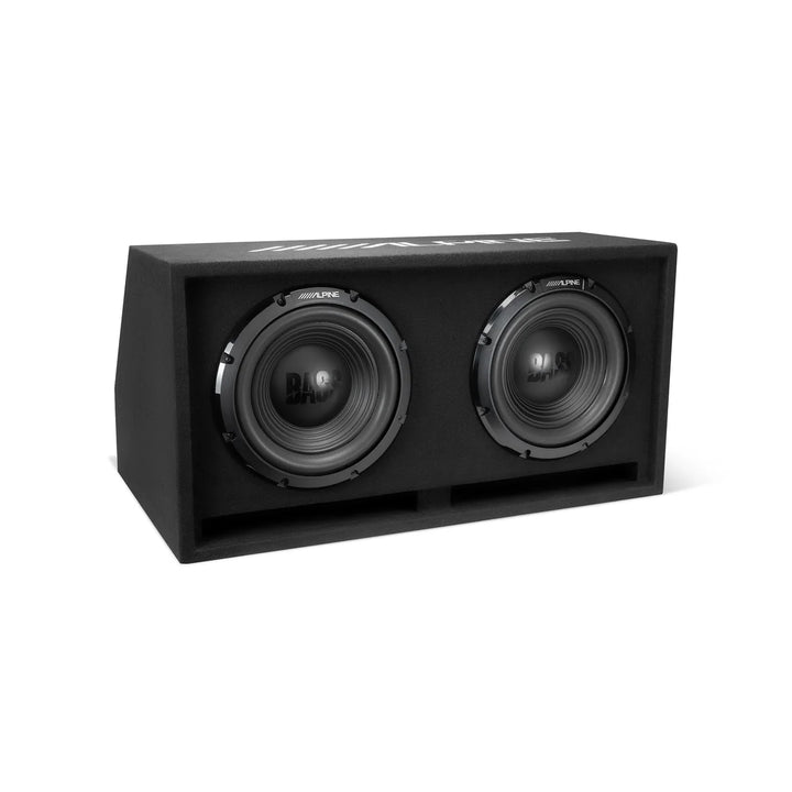 Alpine W-DB12V: 12" Dual Vented Pre-Loaded Wedge Subwoofer Enclosure