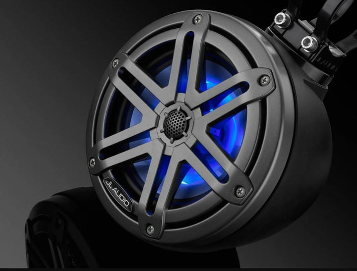 JL Audio JLM3650VEXMB-S-GM-I: 6.5" M3- / VEX-Series LED RGB Gun Metal Titanium Sport Enclosed Coaxial Speaker System