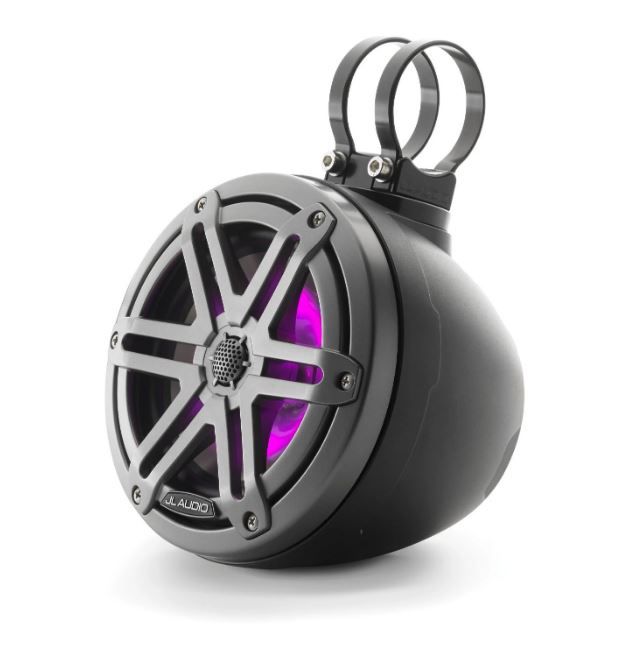 JL Audio JLM3650VEXMB-S-GM-I: 6.5" M3- / VEX-Series LED RGB Gun Metal Titanium Sport Enclosed Coaxial Speaker System