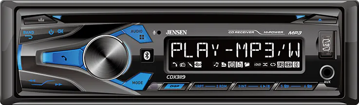 Jensen JECDX3119: CD USB MP3 AUX Single-Din Bluetooth Receiver