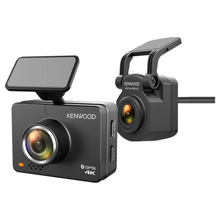 Kenwood DRV-A610WDP: 2-Channel Compact 4K HD Dash Camera with 2" Display, Wi-Fi, and GPS — includes Rear-View Cam