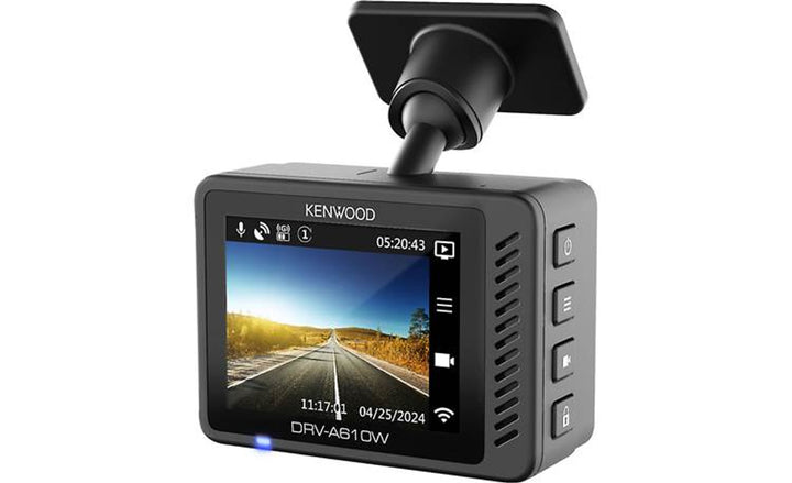 Kenwood DRV-A610WDP: 2-Channel Compact 4K HD Dash Camera with 2" Display, Wi-Fi, and GPS — includes Rear-View Cam