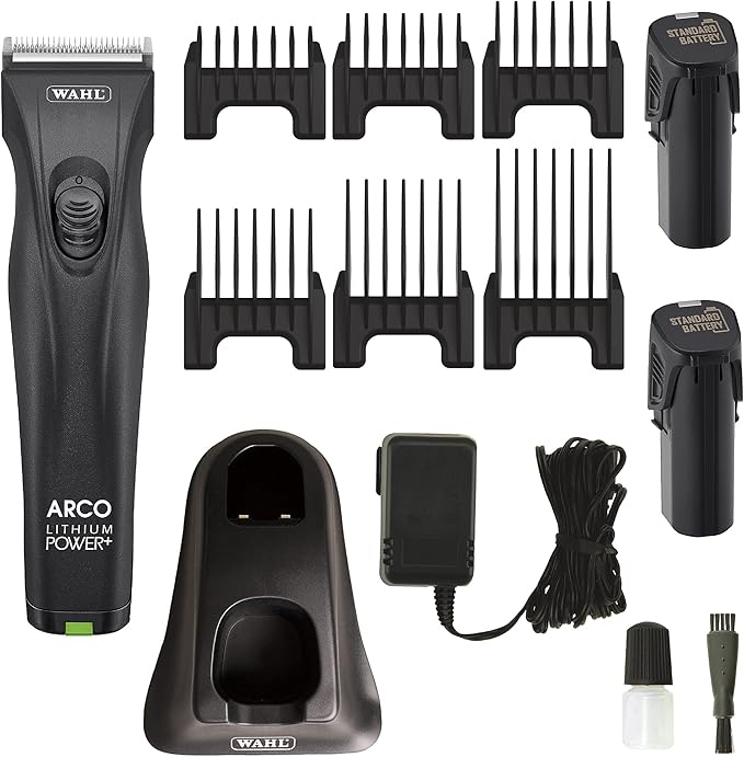 Wahl Canada Professional Lithium Arco Cordless Clipper 56457: (With 6 Guides, Rotary Motor & 2 Battery Packs)