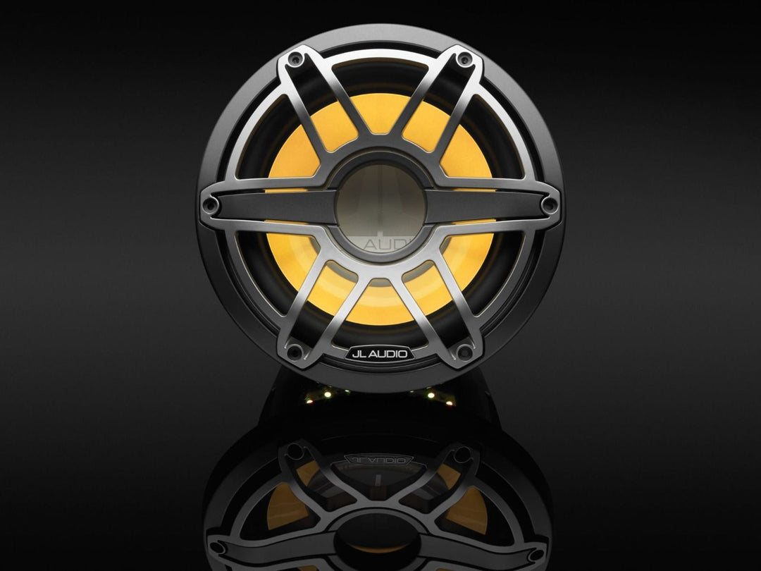 JL Audio JLM6-10W-S-GM-TI-I-4: 10" M6-Series LED RGB Gun Metal Titanium Sport Subwoofer