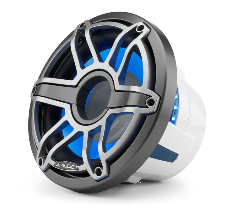 JL Audio JLM6-10W-S-GM-TI-I-4: 10" M6-Series LED RGB Gun Metal Titanium Sport Subwoofer
