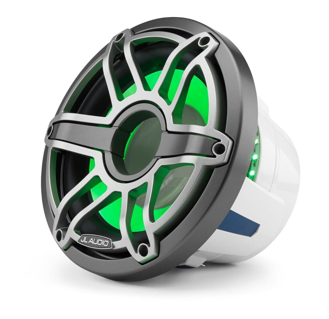 JL Audio JLM6-10W-S-GM-TI-I-4: 10" M6-Series LED RGB Gun Metal Titanium Sport Subwoofer