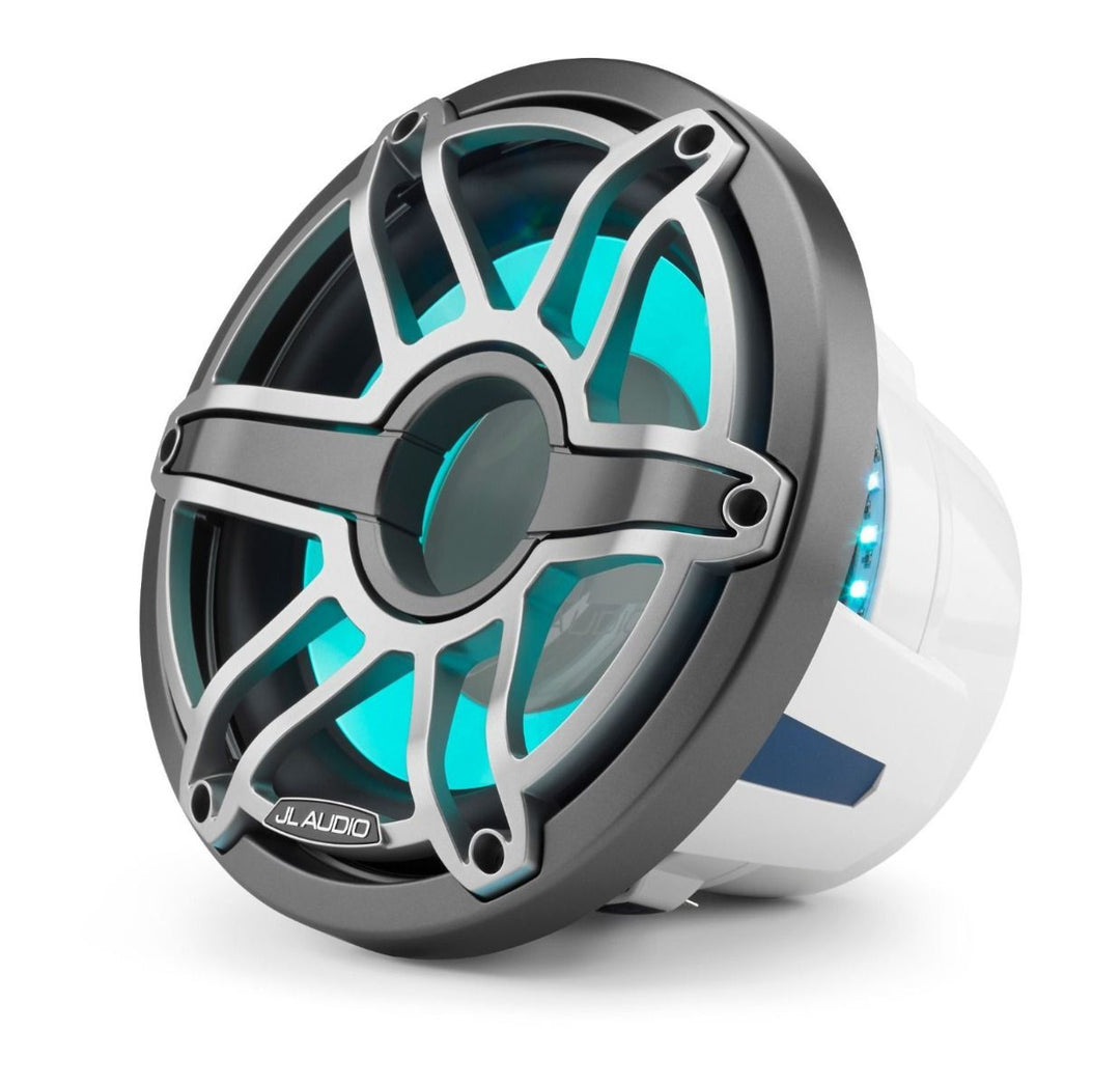 JL Audio JLM6-10W-S-GM-TI-I-4: 10" M6-Series LED RGB Gun Metal Titanium Sport Subwoofer