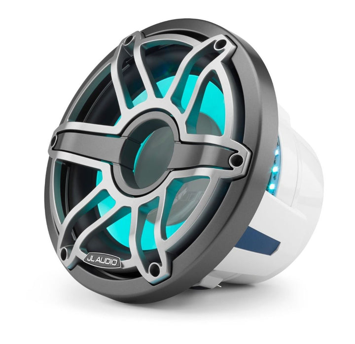 JL Audio JLM6-10W-S-GM-TI-I-4: 10" M6-Series LED RGB Gun Metal Titanium Sport Subwoofer