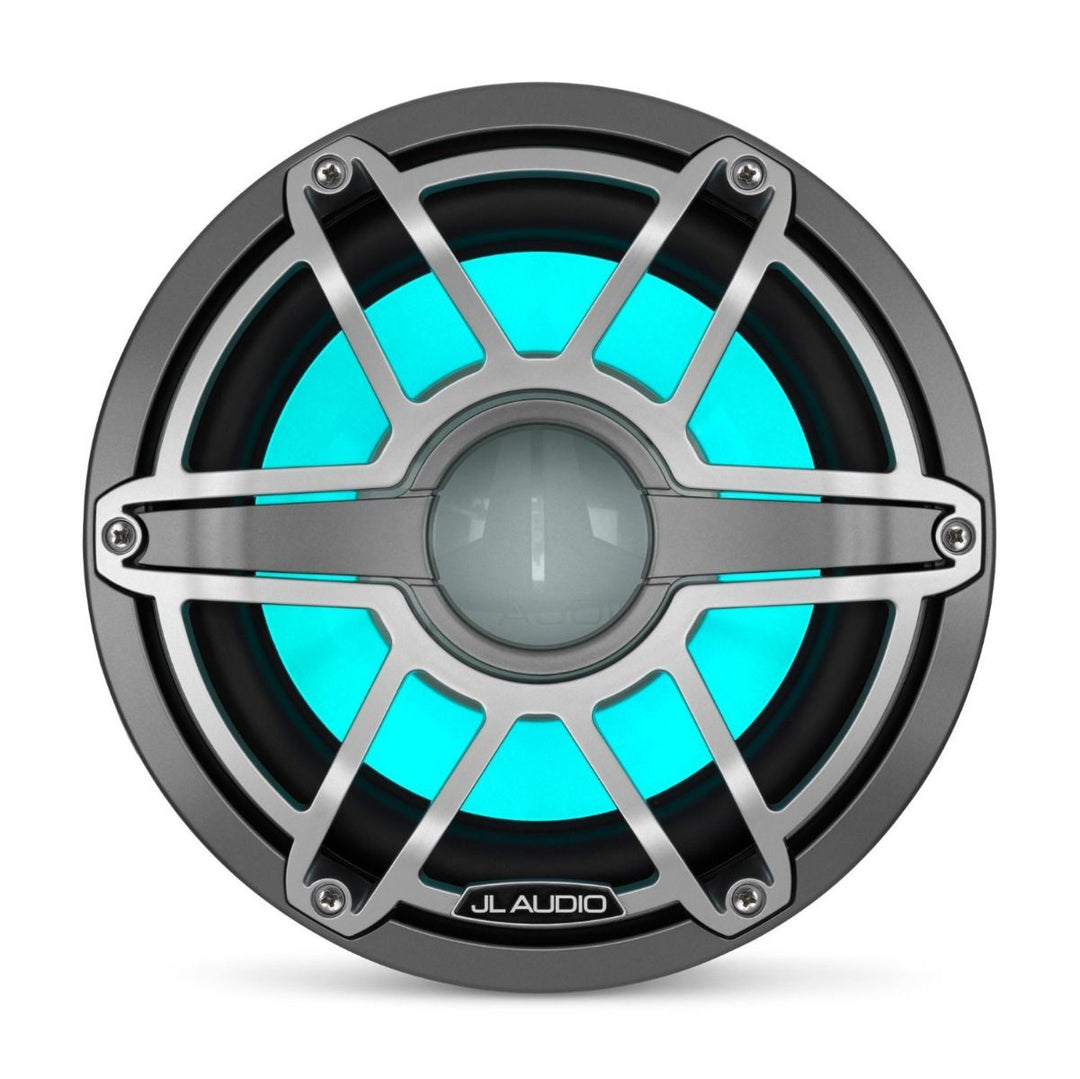 JL Audio JLM6-10W-S-GM-TI-I-4: 10" M6-Series LED RGB Gun Metal Titanium Sport Subwoofer