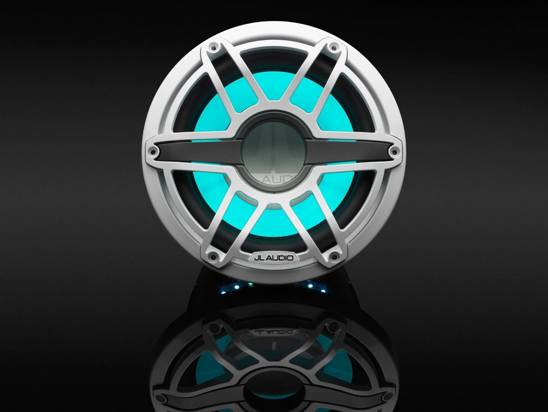 JL Audio JLM6-10W-S-GW-GW-I4: 10" M6-Series LED RGB Gloss White Sport Subwoofer