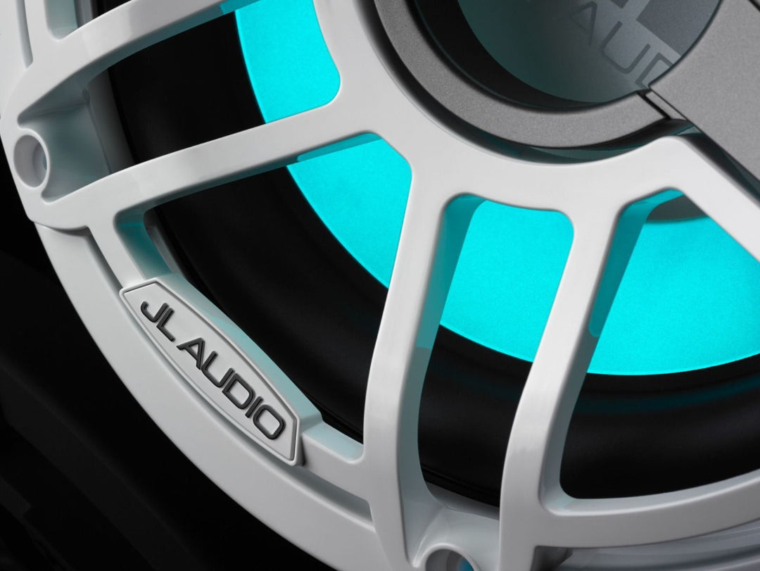 JL Audio JLM6-10W-S-GW-GW-I4: 10" M6-Series LED RGB Gloss White Sport Subwoofer