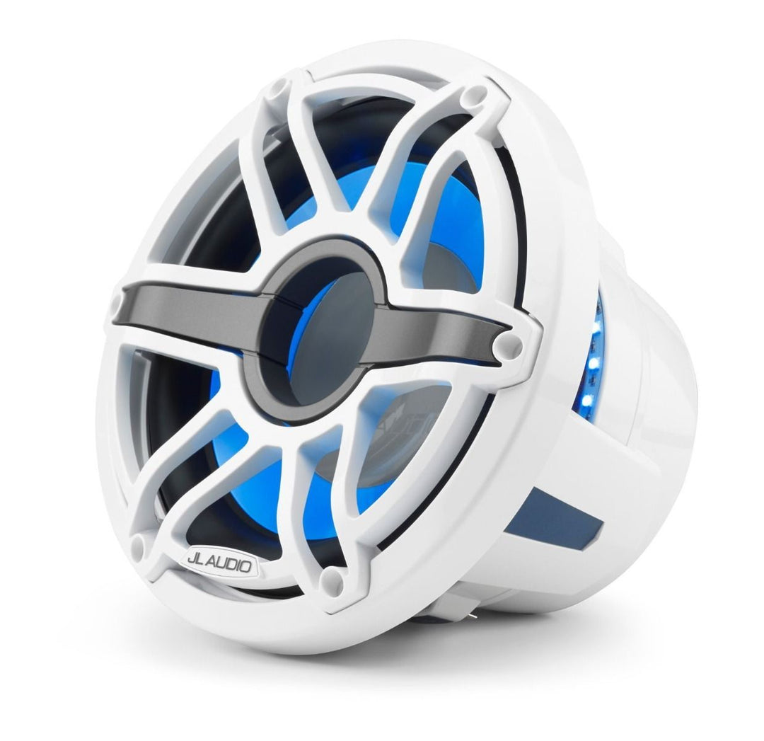 JL Audio JLM6-10W-S-GW-GW-I4: 10" M6-Series LED RGB Gloss White Sport Subwoofer