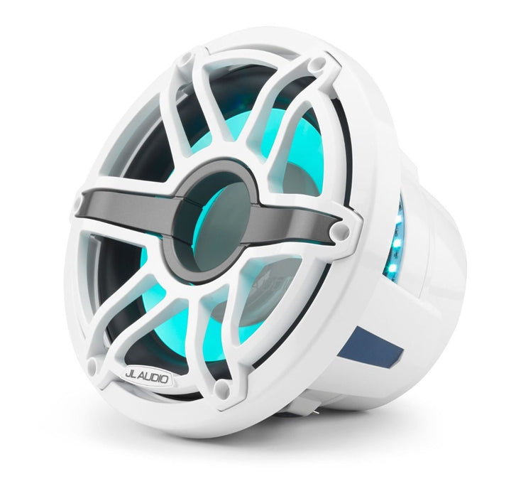 JL Audio JLM6-10W-S-GW-GW-I4: 10" M6-Series LED RGB Gloss White Sport Subwoofer