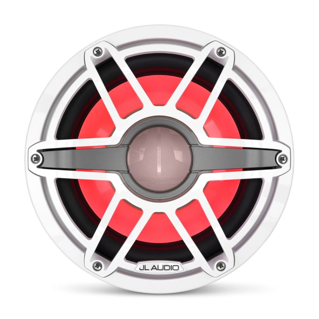 JL Audio JLM6-10W-S-GW-GW-I4: 10" M6-Series LED RGB Gloss White Sport Subwoofer