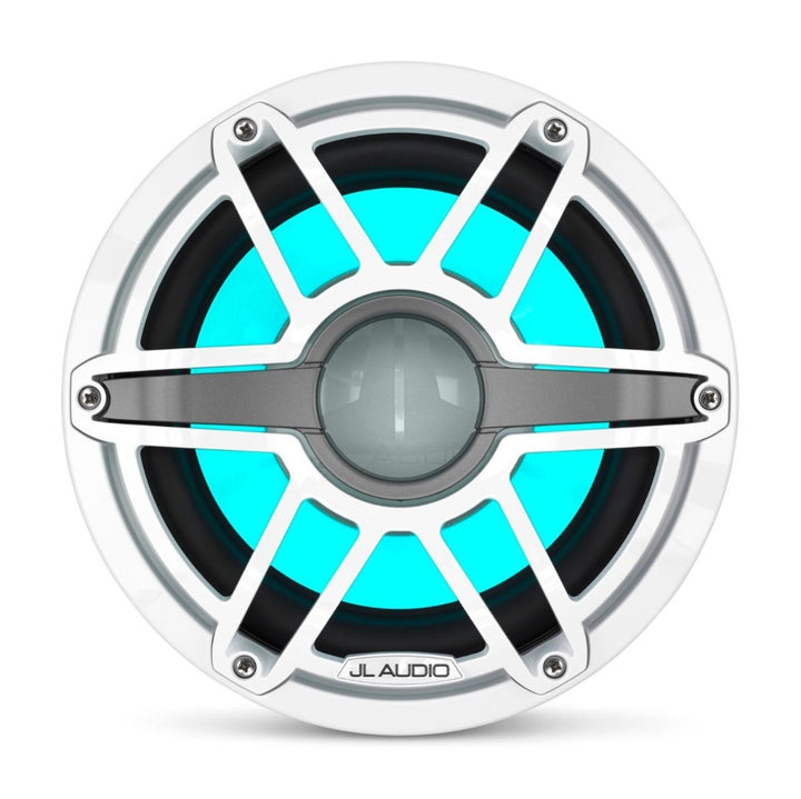 JL Audio JLM6-10W-S-GW-GW-I4: 10" M6-Series LED RGB Gloss White Sport Subwoofer