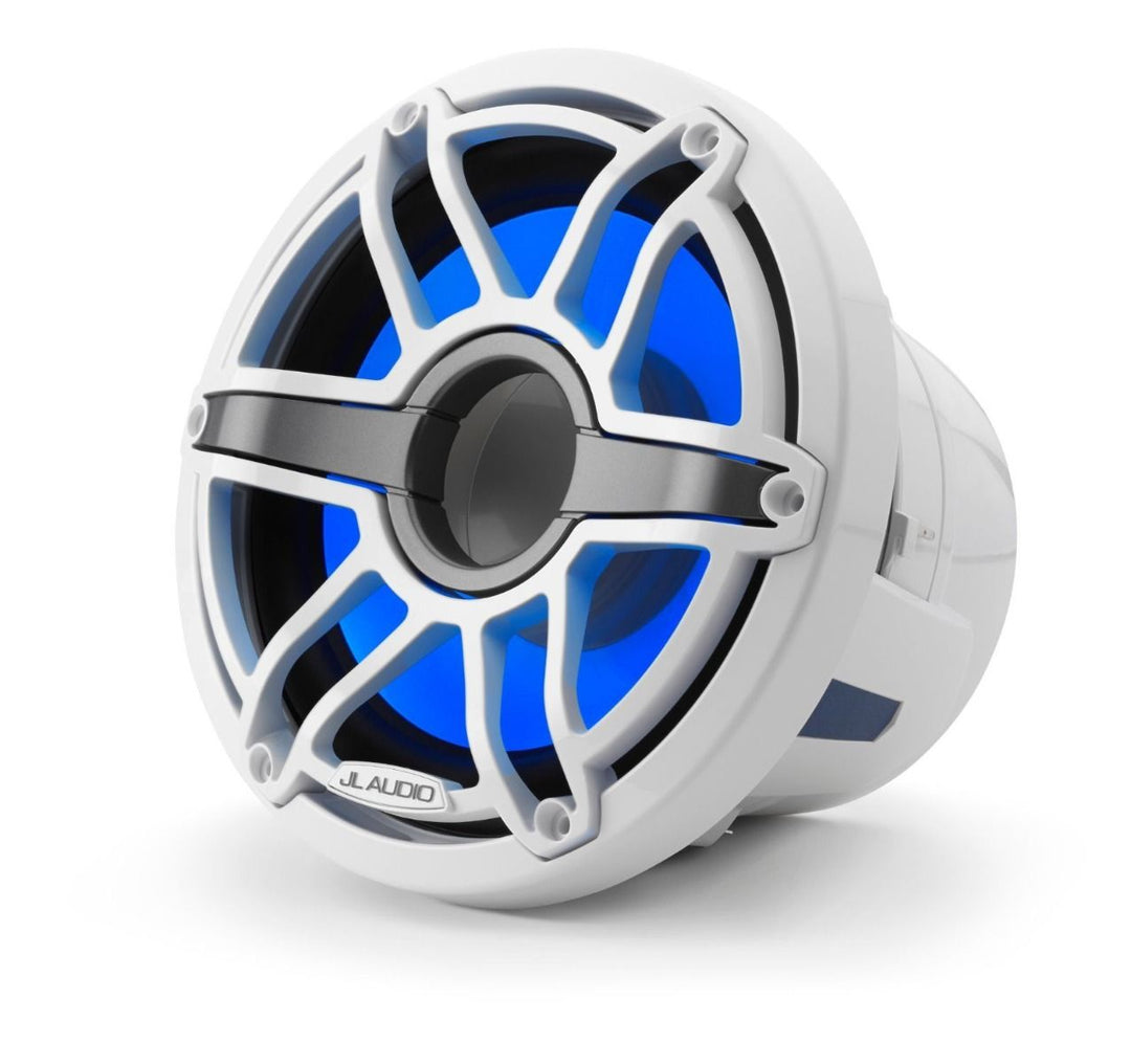 JL Audio JLM6-8IB-S-GW-GW-I-4: 8" M6- / IB-Series LED RGB Gloss White Sport Marine Subwoofer