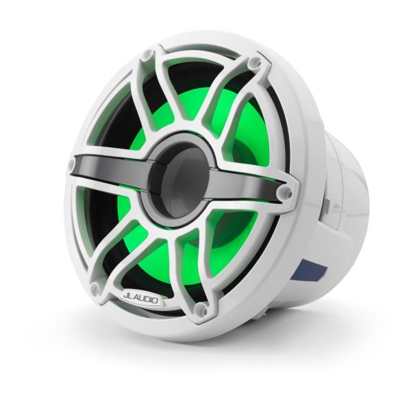 JL Audio JLM6-8IB-S-GW-GW-I-4: 8" M6- / IB-Series LED RGB Gloss White Sport Marine Subwoofer