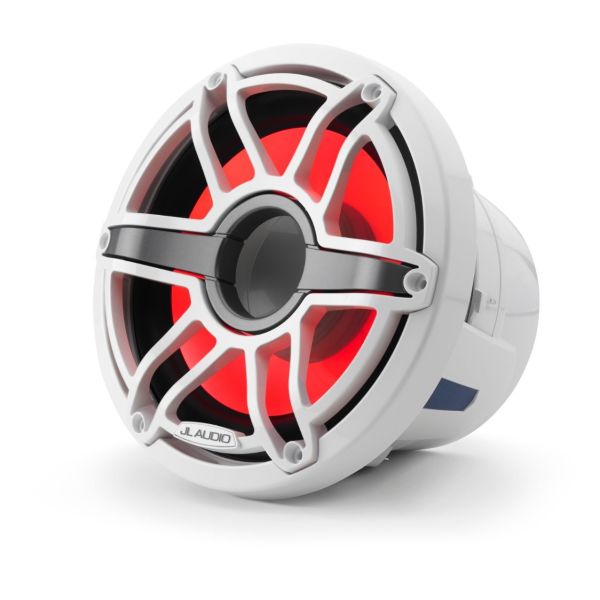 JL Audio JLM6-8IB-S-GW-GW-I-4: 8" M6- / IB-Series LED RGB Gloss White Sport Marine Subwoofer