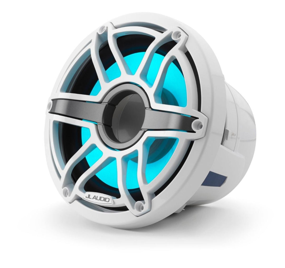 JL Audio JLM6-8IB-S-GW-GW-I-4: 8" M6- / IB-Series LED RGB Gloss White Sport Marine Subwoofer