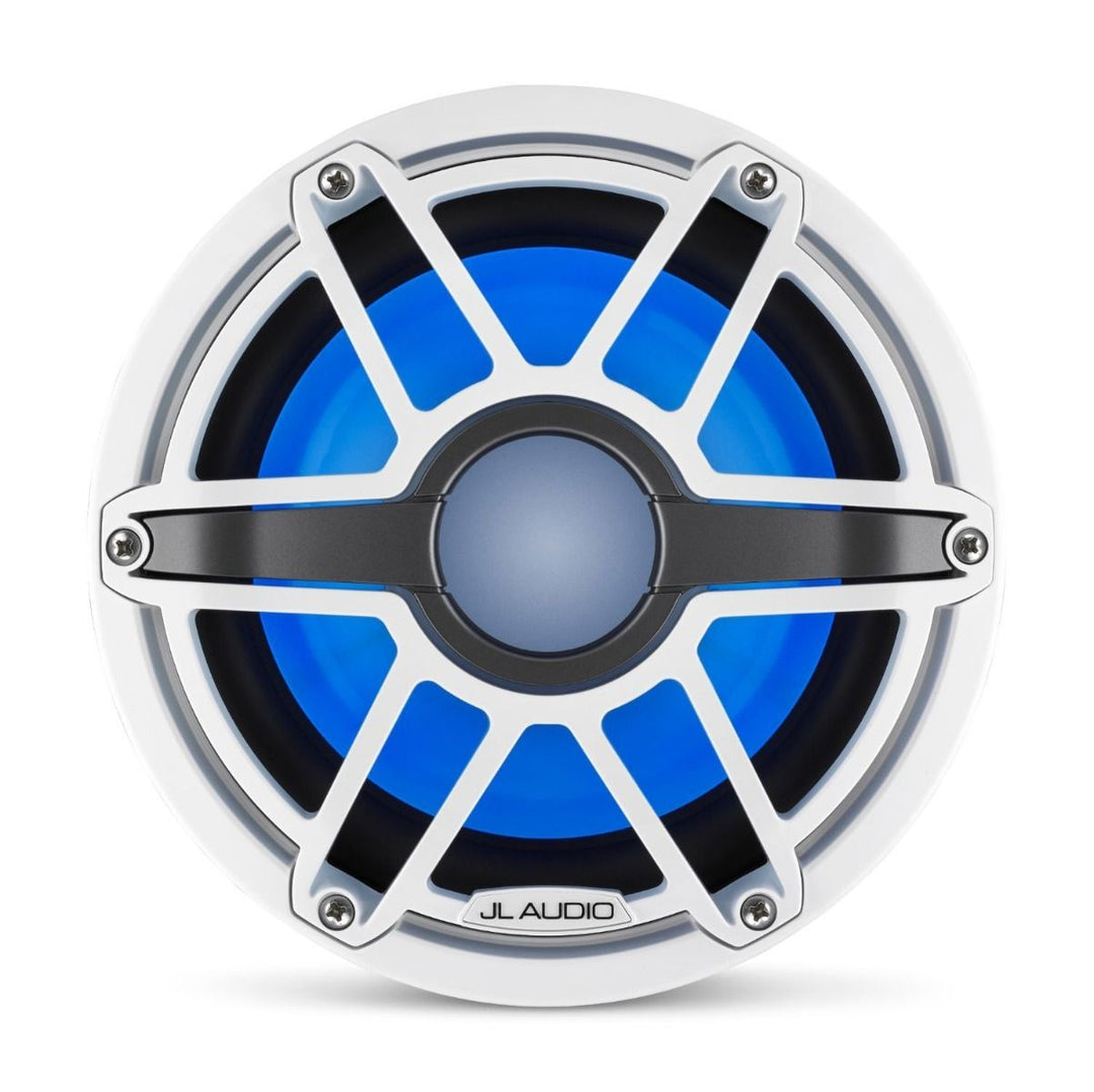 JL Audio JLM6-8IB-S-GW-GW-I-4: 8" M6- / IB-Series LED RGB Gloss White Sport Marine Subwoofer