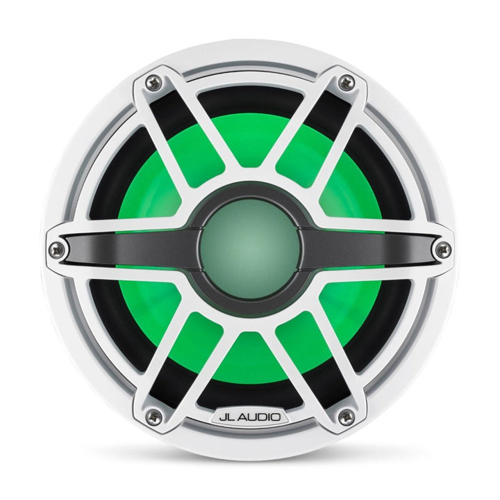 JL Audio JLM6-8IB-S-GW-GW-I-4: 8" M6- / IB-Series LED RGB Gloss White Sport Marine Subwoofer
