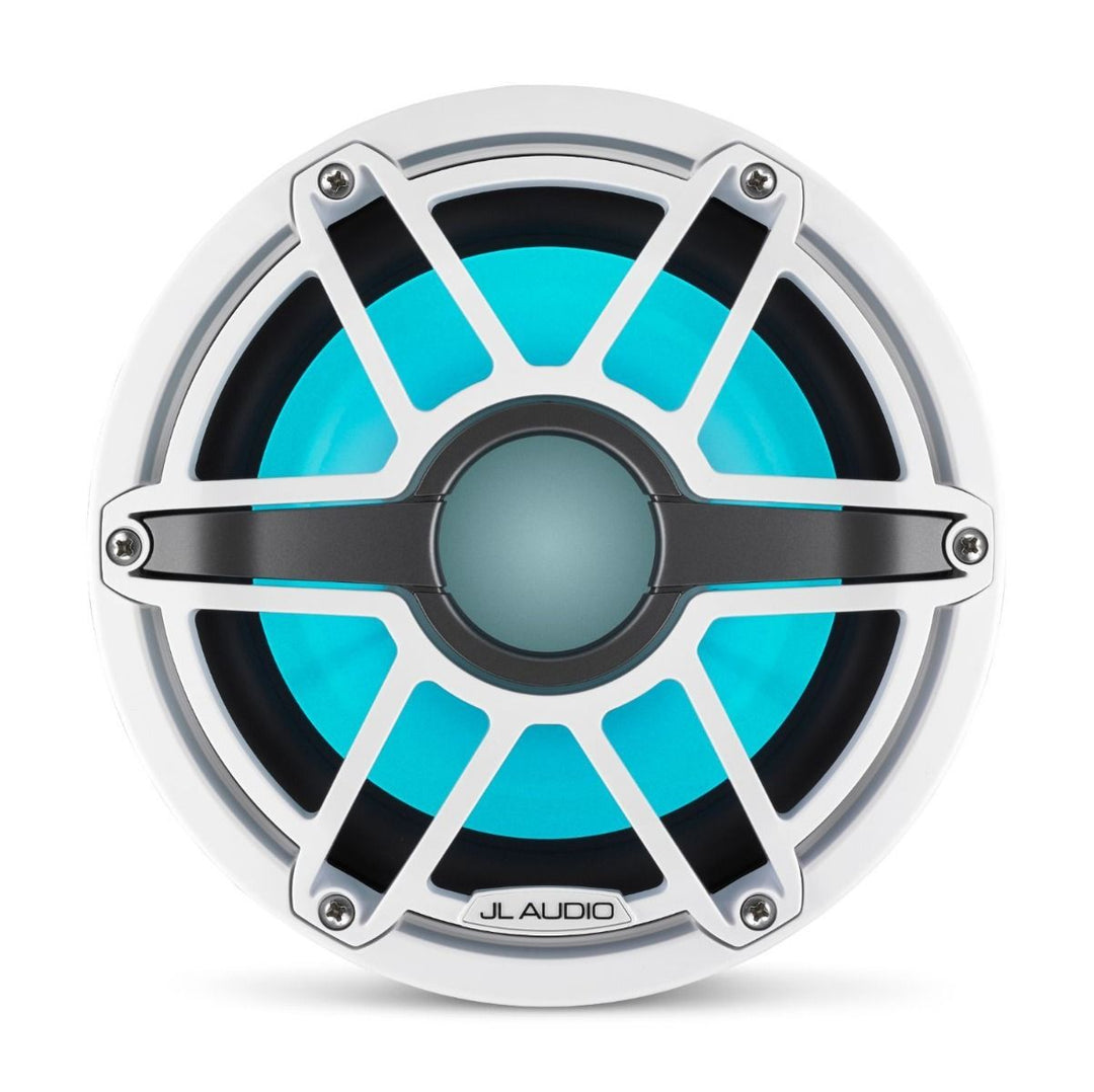 JL Audio JLM6-8IB-S-GW-GW-I-4: 8" M6- / IB-Series LED RGB Gloss White Sport Marine Subwoofer