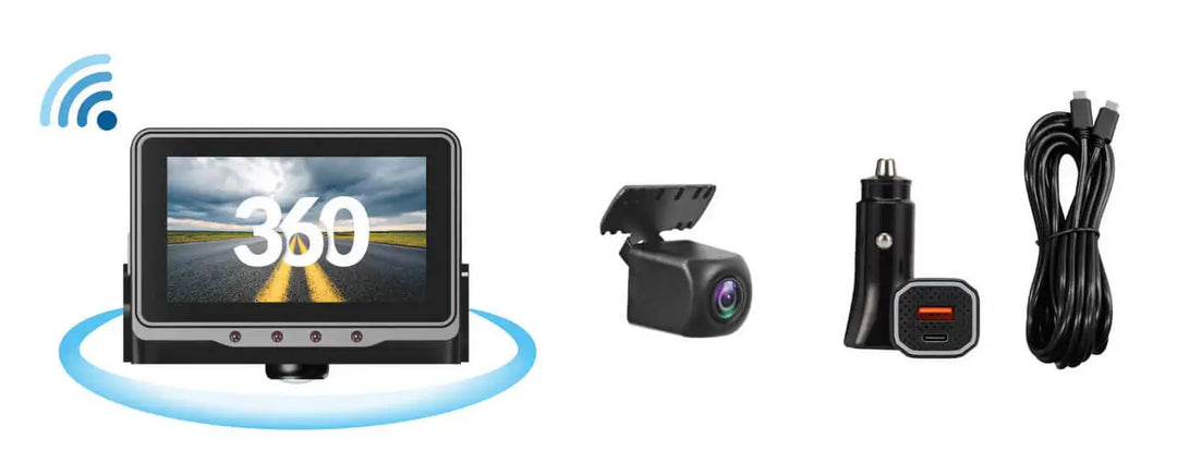 Rydeen MINY360: 2 K 32 GB 12 V HD WIFI GPS Socket Front / Rear Dash Camera