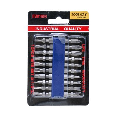 Toolway 109900: 10 Piece Bits Set Double Ended