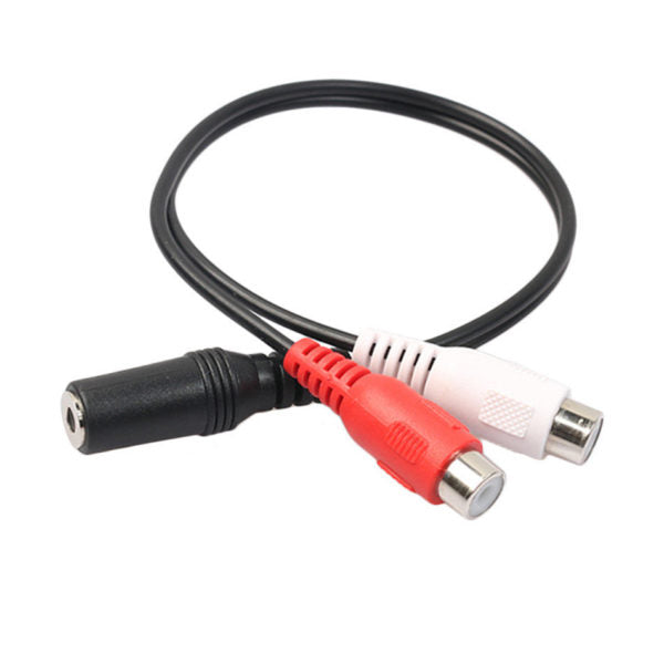 002 SPL: 1 / 8" TRS Female - Female RCA Splitter