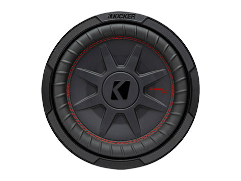 KICKER 48CWRT 102: CompRT Series shallow-mount 10" subwoofer with dual 2-ohm voice coils