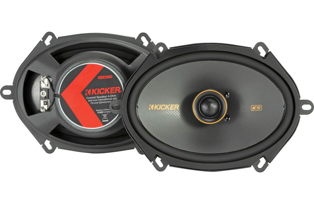 Kicker 47KSC6804: 6 x 8" 2-Way Car Speakers KS Series