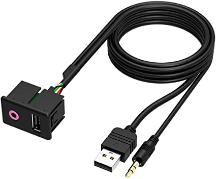 AX-USB-35EXT IMP: Flush Mount USB and 3.5 mm Extension