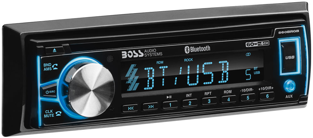 Boss Audio Elite 560BRGB: Single-Din Bluetooth In-Dash CD / AM / FM Car Stereo Receiver