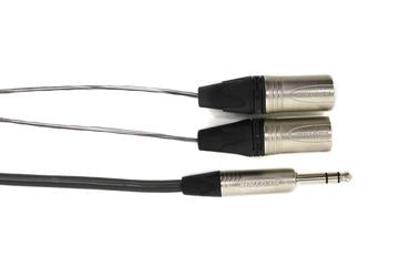 CIN 1S-2MX SFM:1/4"TRS Stereo Plug To 2x XLR Male 3FT Cable studio Series