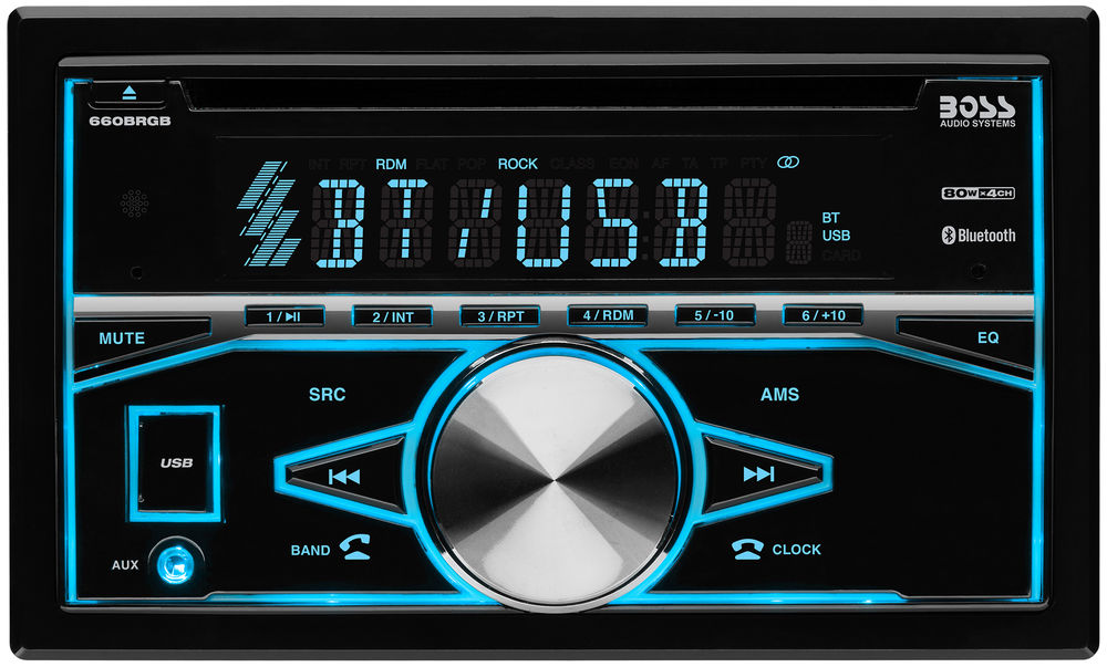 Boss Audio Elite 660BRGB: Double-Din Bluetooth In-Dash CD / AM / FM Car Stereo Receiver