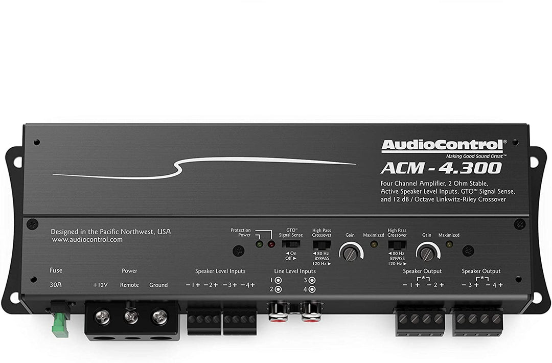 Audio Control ACM-4.300: Compact 4 Channel Amplifier 4 Ohms