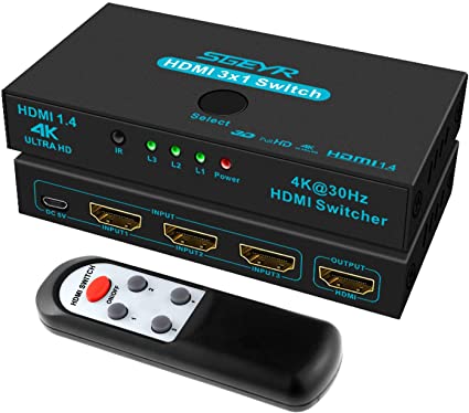 AA 16-6831-42: HDMI 4K Version 2.0 Switcher 3 IN 1 OUT