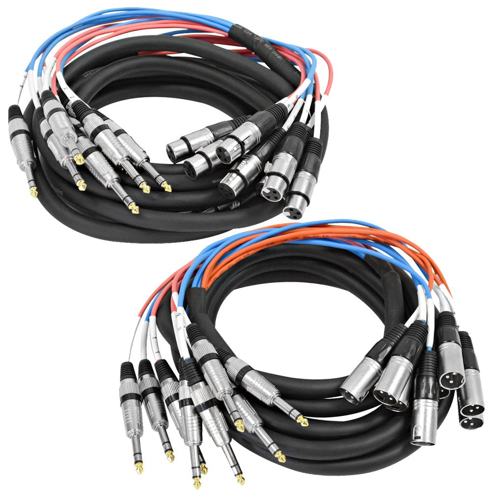 CINS-8S-8FX8MX:8x1/4"TRS Plug To 8xXLR F & 8xXLR M Sanke Cable Studio Series
