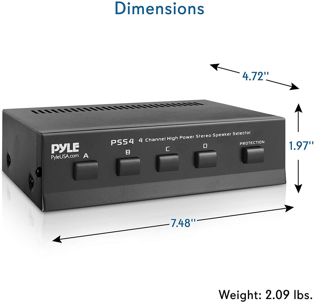 Pyle Pss4: 4Channel High Power Stereo Speaker Selector