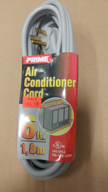 1400316 TOO:Electrical Extension Air Conditioner Cord 6FT Grey