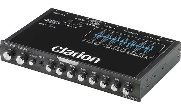 Clarion EQS-755: 7-Band Graphic Equalizer — 1 / 2-Din Chassis (1" Tall)