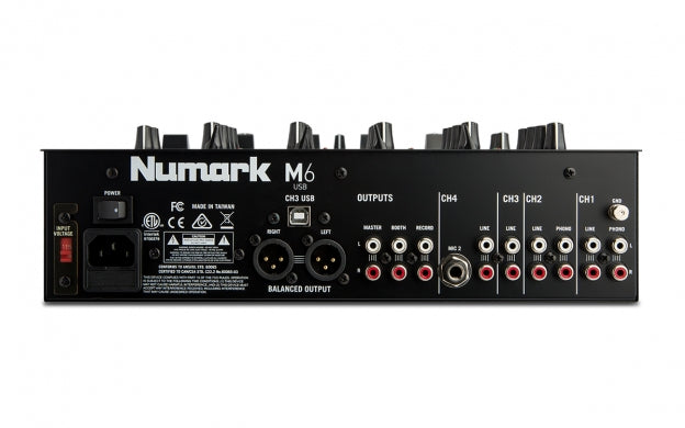 Numark M6 USB :  Numark 4 CH USB DJ Mixer