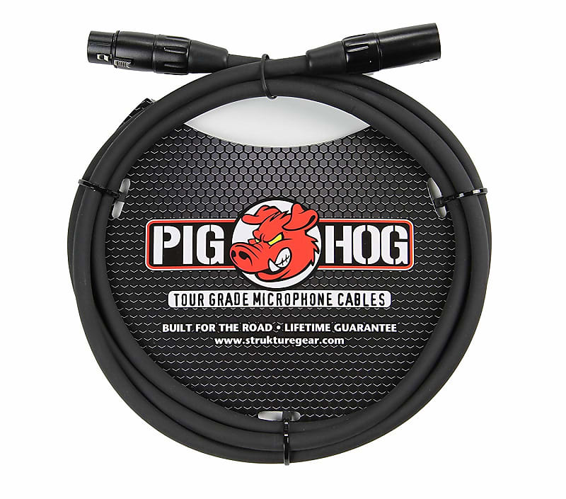 PIG HOG PHM-10FT XLR MALE TO XLR FEMALE MICROPHONE CABLE