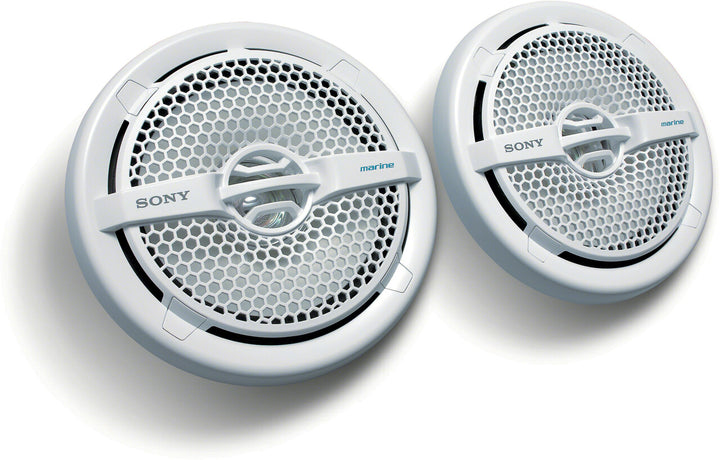 Sony Marine XSMP1611: 6 - 1 / 2" Dual Cone Marine Speakers - White