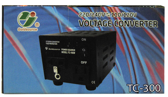 STU 300  Gold:300Watts Voltage Converter 220/240V 110/220V
