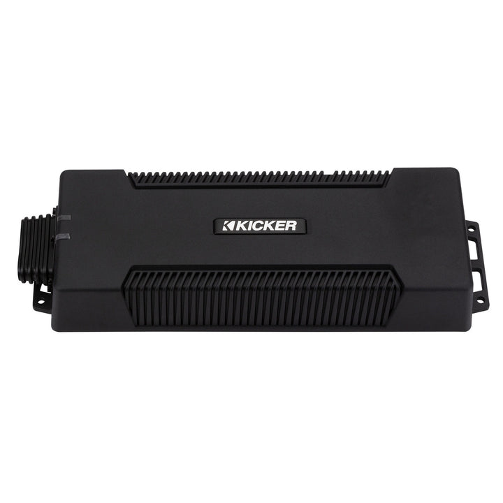 KICKER 48PXA10005: Weatherproof Powersport Amplifier - 4x100-Watt 4-Channel Full-Range with 600-Watt Subwoofer Channel
