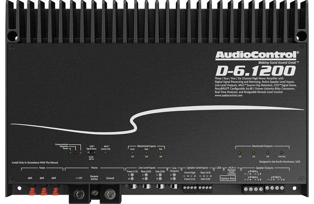 Audio Control D-6.1200: 6-Channel Amplifier D Series DSP