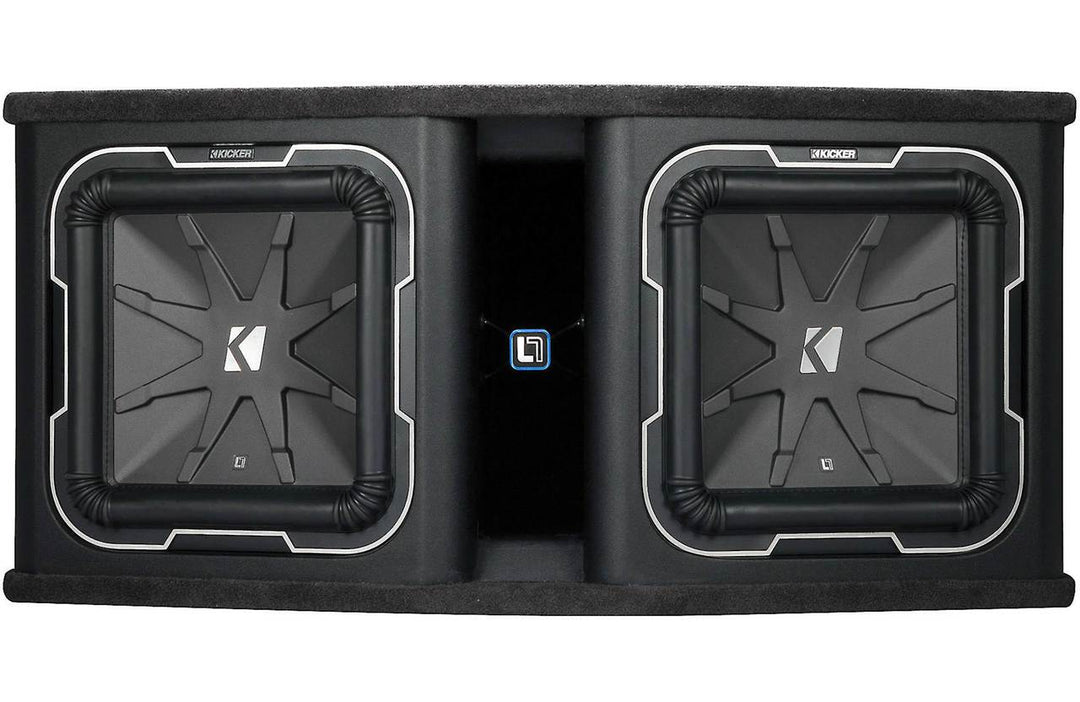 Kicker 41DL7122: 12" Dual Q-Class 2-Ohm Subwoofer Enclosure 1500 Watts Loaded Box